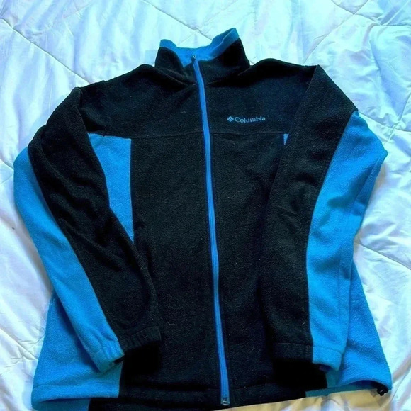 Columbia black and blue fleece coat size small - Picture 1 of 5